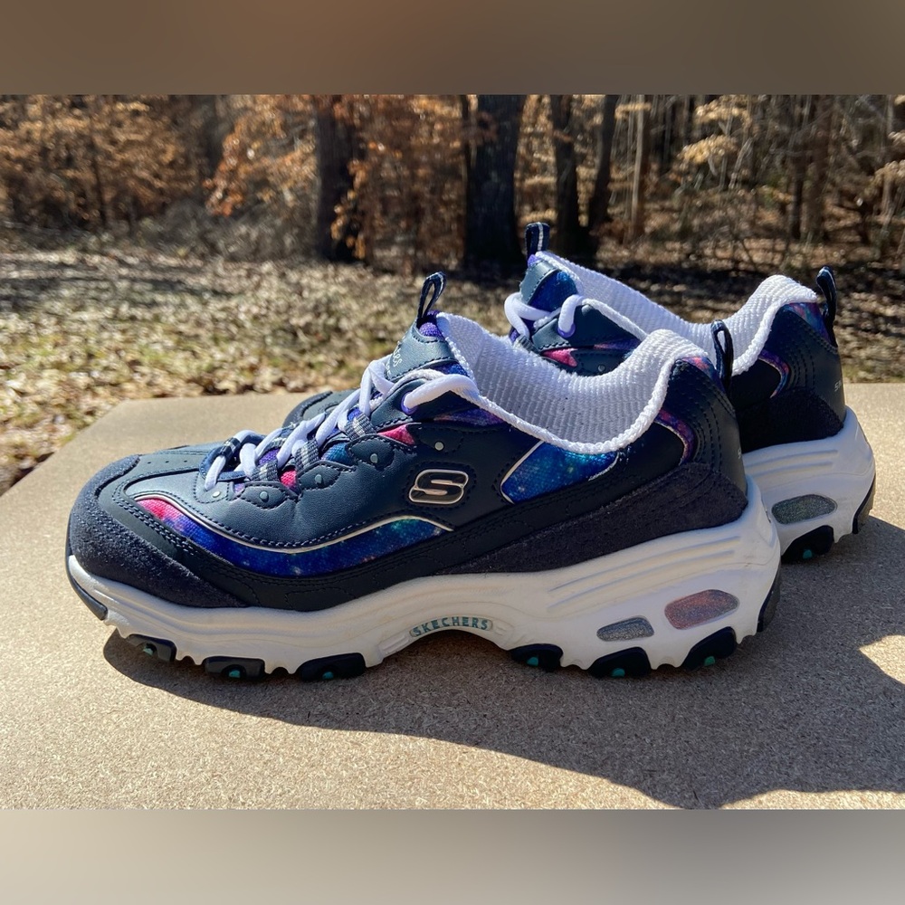 Skechers Galaxy D Lites Women’s Blue, Pink and White Sneakers Size 7